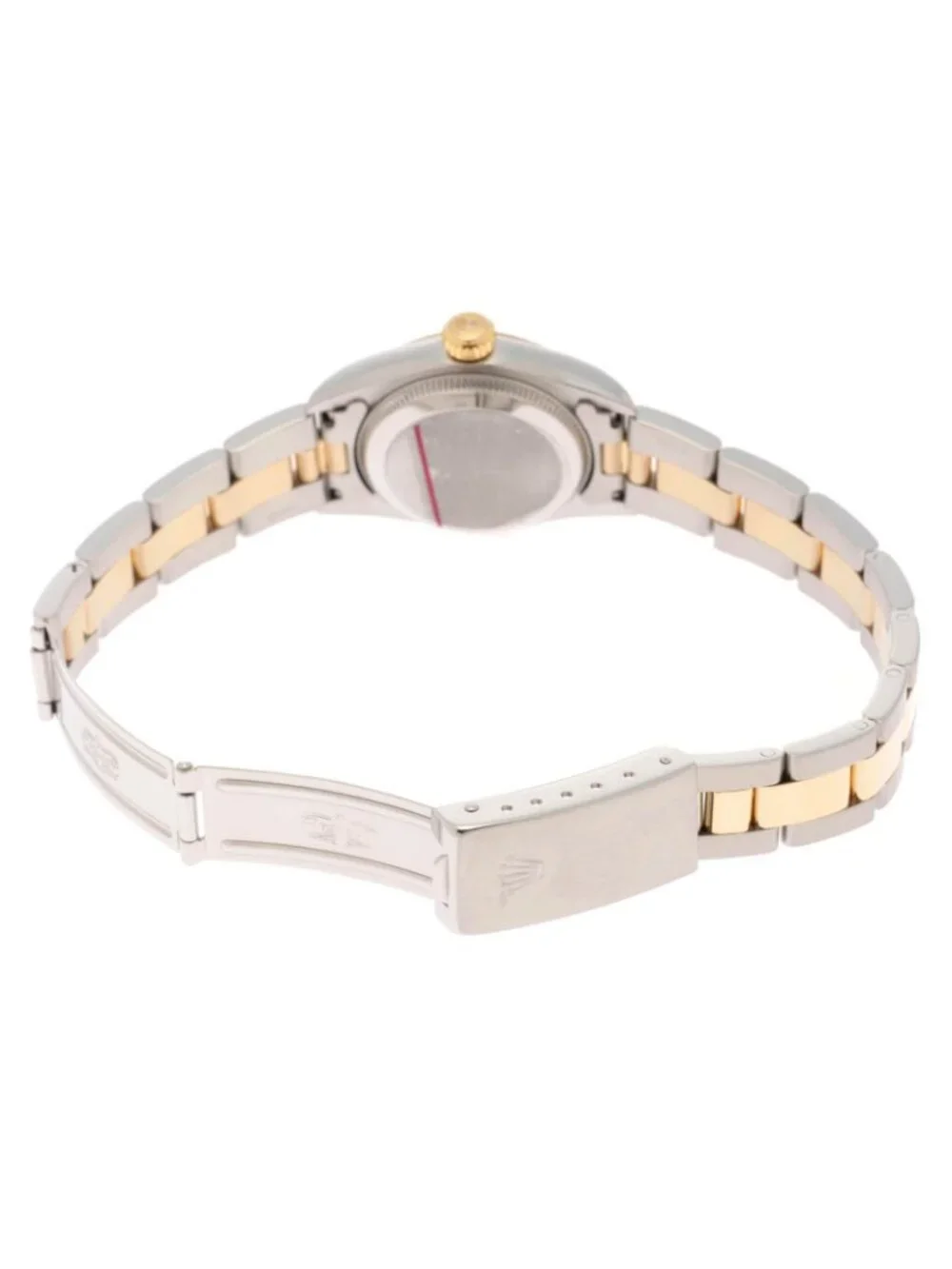 Rolex Oyster Perpetual 24 Watch 18k Yellow Gold SS Stainless Steel Navy Dial
